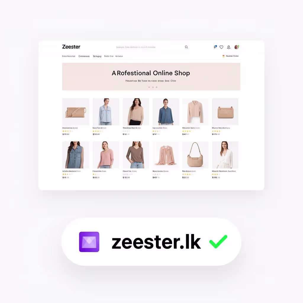 Custom domain connected to a Shopi online storefront