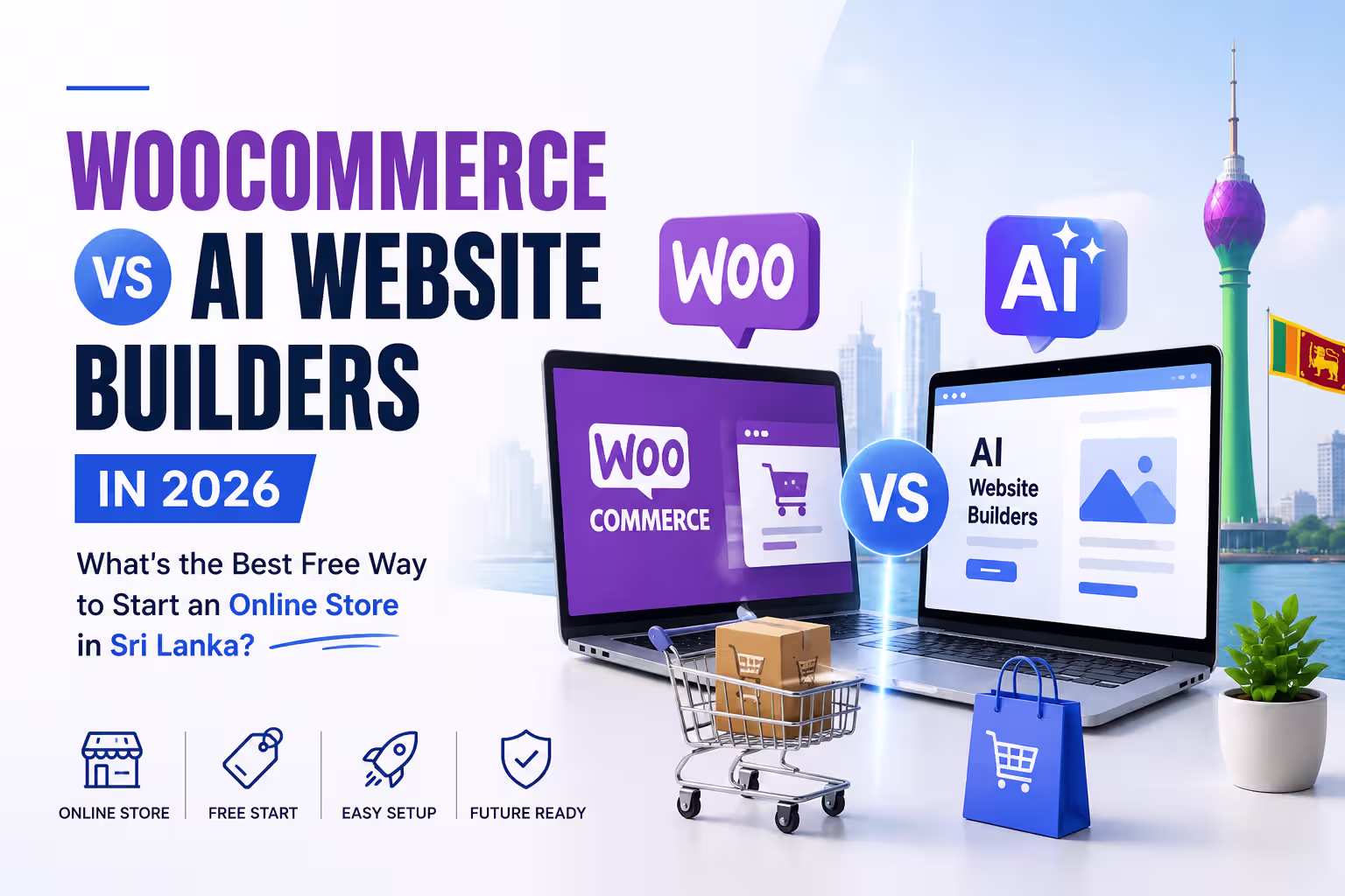 WooCommerce vs AI Website Builders in 2026 — What's the Best Free Way to Start an Online Store in Sri Lanka?
