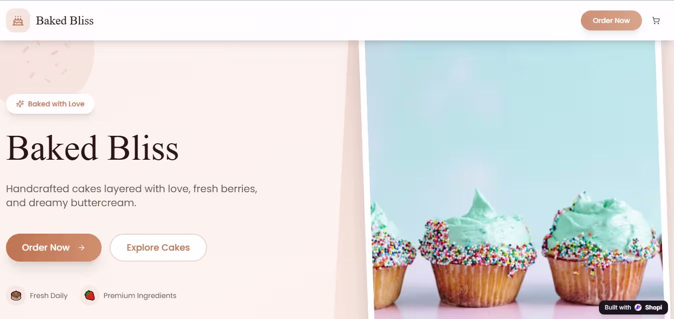 Baked Bliss theme preview