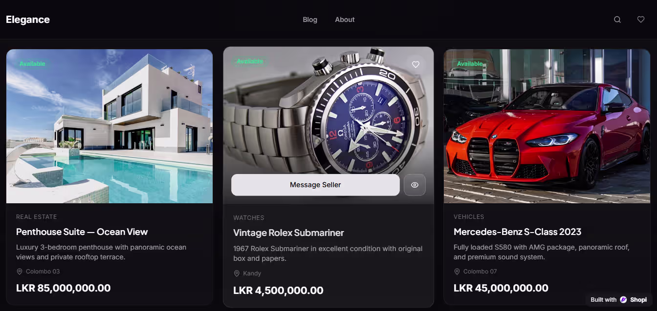 Elegance theme preview